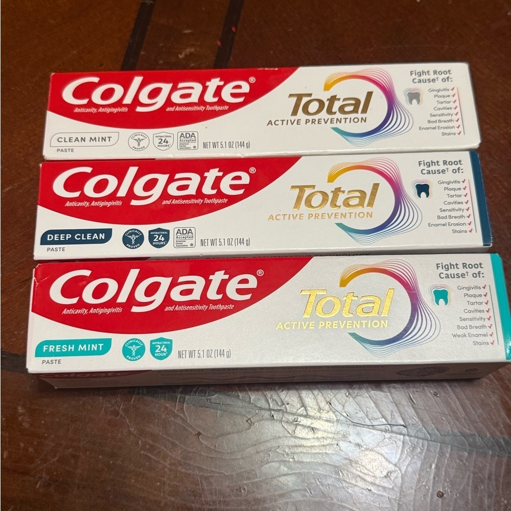 Colgate Total Toothpaste Pack - Red, White, Blue